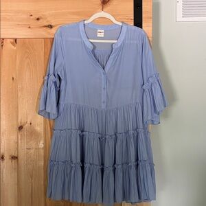 Light Blue Tiered Dress